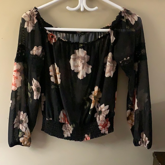 Dynamite sheer see through floral top - Picture 1 of 5
